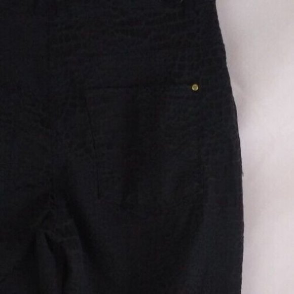 H&M Women's Black Snakeskin Design Straight Leg Jeans Size 12 - Picture 4 of 8
